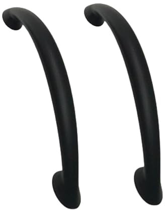 DSWZLQDXB 2 pièces Poignées pour placards en Alliage de zinc manche d'armoire Coloré Boutons de tiroir Forme Pont arqué Chambre d'enfant Poignet de portes (Hole Distance 96mm,black)