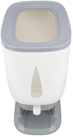 Plyisty Contenitore di Riso, Distributore di Grano Multiuso Trasparente per la per la Dispensa (GRAY)