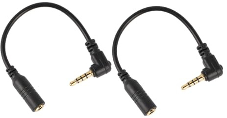 HEALSOPTHY 2 Piezas Adaptador Micrófono TRS Trrs Cable Conversor para Teléfono y Tablet Compatible con Grabación de Vídeo y Streaming