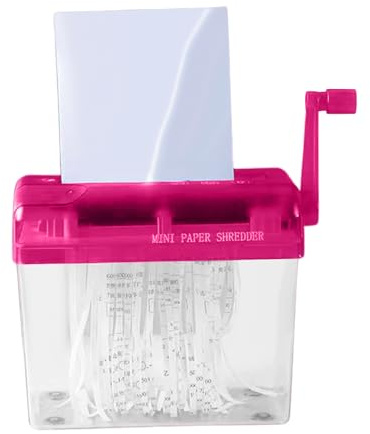 Small Paper Shredder | Desktop Shredder Paper Cutter for Document - Compact Machine Cutting Tool for Stationery Notes Credit Card Receipts Mail Bills Students Office School