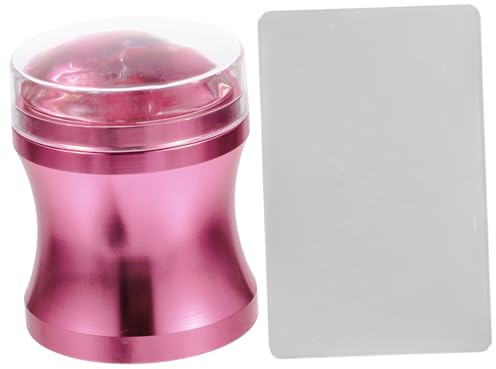 Mobestech Kit Timbro per Unghie in Silicone Trasparente Stamping Nail Art con Template per Manicure Francese Strumento Pratico e Durevole per Decorazioni Unghie per Casa e Colore Casuale