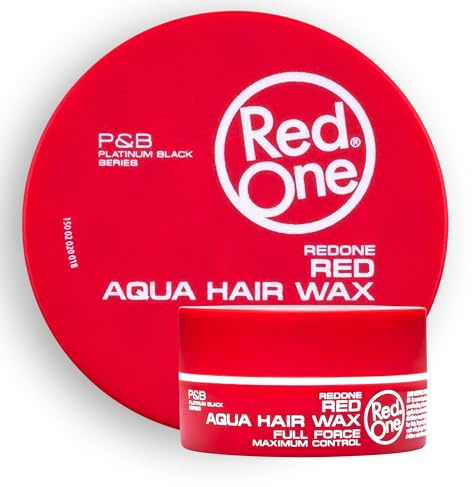 Cera Gel Capilar - Red One Red - Aqua Hair Gel Wax - Cera Gel Capilar Fijación Fuerte - Full Force Maximum Control - Pack Laborawi (1 x 150 ml)