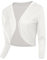 Urban GoCo Damen V-Ausschnitt Kurz-Strickweste Strickjacke 3/4 Ärmel (L, #2 weiß)