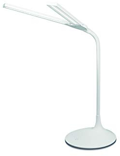 LEDVANCE LED Schreibtisch-Leuchte, Leuchte für Innenanwendungen, Warmweiß, Dimmbar per Touch-Schalter, Panan Disc Double