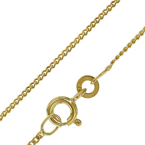 trendor Panzerkette Gold 333/8K Collierkette 1,2 mm eleganter Halsschmuck aus Echtgold für Damen, wunderschöne Geschenkidee, 39699-42 42 cm