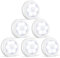 Foonii LED Nachtlicht mit Innen Bewegungsmelder,led lampe batteriebetrieben 3M Klebend für Flur Küche Schlafzimmer Treppe Schrank (Magnetisch） (Weiß, 6er set)
