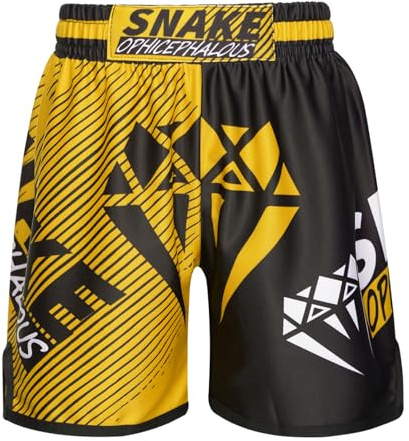 Aislor Muay Thai Shorts per Bambini Pantaloncini Satinati per Thai Boxe MMA Pantaloni da Tuta Unisex Allenamento Fitness Grappling Corsa e Arti Marziali Tipo D 9-10 Anni