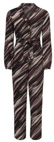 ONLY Onlnova Life Elite L/S Zira Mono, Brown Stone/AOP: 589 Russet Graphic, L para Mujer