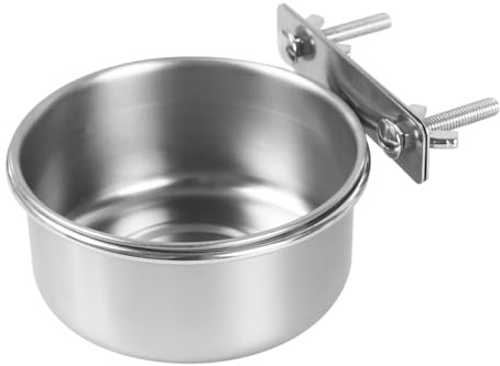 Ciotole per Pappagalli, Ciotola Mangiatoia per Acqua e Cibo per Uccelli in Acciaio Inossidabile, Mangime Distributore per Parrocchetto, Pappagallo, Ara, Calopsitta