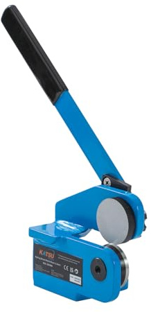 KATSU Tools Sheet Metal Shear Throatless – 16Ga/1.5mm Capacity, Rotary Hand Shear for Straight, Curved and Internal Cuts - Compact Benchtop Design - Model 325360