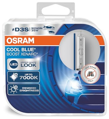 OSRAM XENARC Cool Blue Boost, D3S, faros delanteros de xenón, 7000K, Duo Box, solo para uso todo terreno