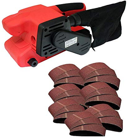 Voche® 730W Electric 457mm Belt Sander with Dust Extraction Bag and 20 Assorted Grit Sanding Belts