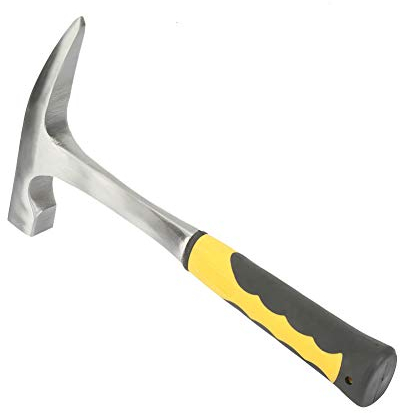 Esenlong Doppelkopf Flachmund Geologische Untersuchung Ziegel Entenschnabel Hammer (Hammerkopf 500G) Silber