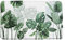 ZKJSMGS Badematte mit tropischen Palmenblättern, grünes Monstera, Bananenblatt, Pflanze, botanisches Aquarell, hawaiianischer Dschungel, Natur, Sommer, exotischer Badteppich für Badezimmer, Küche, 45