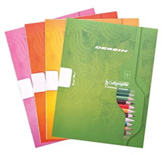 Calligraphe 551C 25-pack anteckningsböcker, 7000-serien, 16 sidor, 17 x 22 cm, 90 g, blandade färger