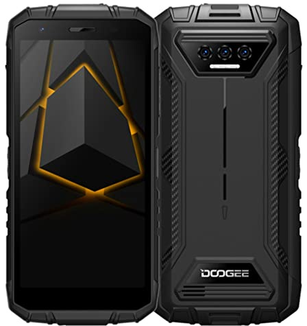 DOOGEE Android 12 Rugged Mobile Phone S41, Ouad Core 3GB+16GB (1TB Espandibile), Batteria 6300mAh, Tripla Fotocamera 8MP, IP68 Impermeabile Antiurto Smartphone Dual SIM, 5.5 '' HD+, Nero