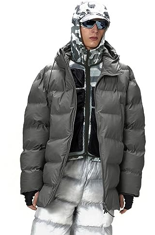 Rains Aps Alta Puffer Parka W3T4, grau(grey), Gr. M