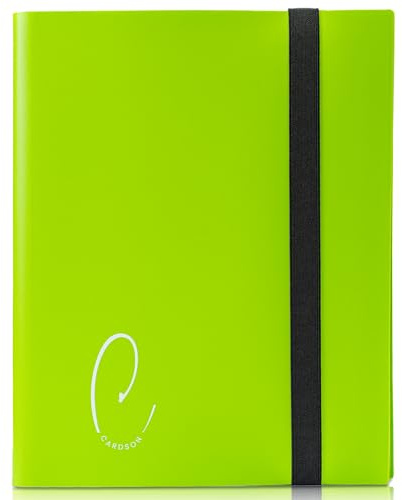 9 Pockets Trading Card Binder Storage - CARDSON - 540 Cards Collection Album Folder With 30 Pages - Side Loading TCG Binder (Green)
