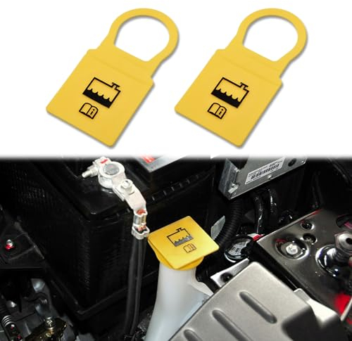 deemars 2PCS Deckel für Kühlmittelbehälter, Kühlmitteldeckel-Ersatz, Motorrückgewinnung Überlauftankdeckel Kompatibel mit Dodge Jeep Chrysler Ram, Ersetzt OEM# 55111074AA, 52079331