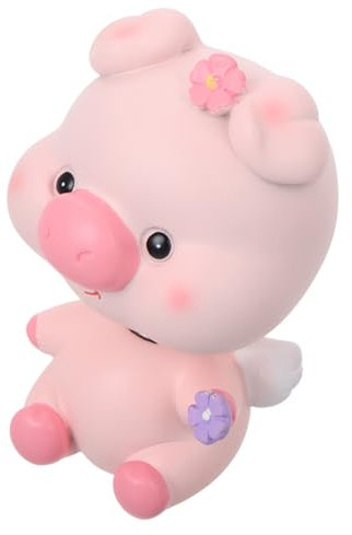 GETAJGHSD Adornos De Cerdo Cabezón Lindo para Coche Accesorios para Tablero De Figura para Decoración De Pastel y Escritorio