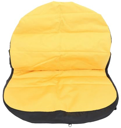 Cubierta para asiento de cortacésped, cubierta para asiento de tractor, suave cojín para asiento de cortacésped de poliéster antideslizante con acolchado protector para cortacésped (Amarilla)