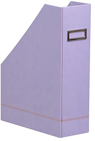 Rhodia 318839C Stehsammler (10 x 25 x 31 cm, Etikettenhalter, Kunstleder, elegant und praktisch, ideal für Ihr Büro)1 Stück, iris