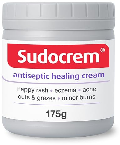Sudocrem® Antiseptic Healing Cream, Zinc Oxide Cream for Nappy Rash, Eczema, Acne, and Minor Burns, 175g (Pack of 1)