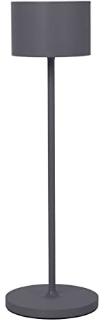 blomus Mobile LED-Tischleuchte FAROL | Aluminium | Farbe Warm Gray | kabellose Leuchte