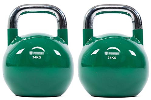 ZYCSKTL Kettlebells Kettlebells Gusseisen,Herren Krafttraining Sport Stahl Kettle, Frauen Fitness Sports Kettle, All Steel Cast Klassische Kettle (Color : 24kg*2 Green)