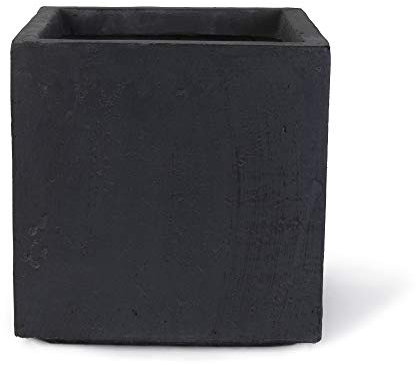 Köhko® Blumenkübel aus Fiberglas Pflanztopf 32x32x31 cm Anthrazit Quadrat