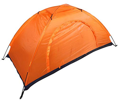 Nunafey EIN-Personen-Zelt, Kuppelzelte für Camping, wasserdichtes Outdoor-Zelt Rucksackzelt Leichte Zelte zum Wandern Angeln Klettern(Orange)