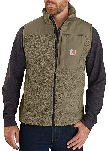 Carhartt Mens Yukon Extremes Wind Fighter Fleece Vest, Burnt Olive, XX-Large US