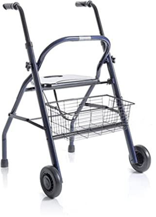 Rollator pieghevole in acciao verniciato 2 ruote con seduta e cestino Zeus Art. RP680