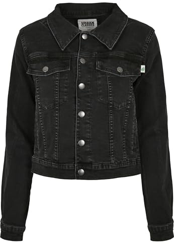 Urban Classics Damen Jeansjacke Ladies Organic Denim Jacket, Farbe black washed, Größe XS