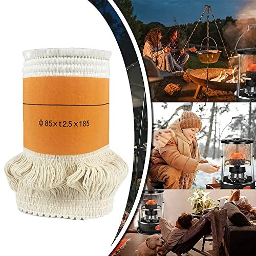 XFAK Bärbar Ersättning Men Petroleumslampa För Interiörer Universal Wick För Petroleumvärmare Camping Spis Ersättare Men Gjord Av Glasfiber Och Bomull (Size : 6Stücke)