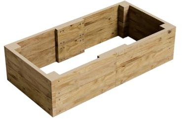 Conka Garden - Wooden Raised Bed Kit - Large Garden Planters for Vegetables, Herbs, Flowers – Start Growing Plants Earlier & Better - Durable & Resistant FSC Treated Timber 60cm L x 120cm W x 30cm H