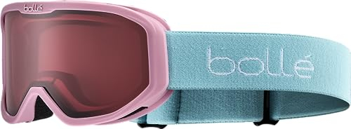 Bollé INUK – Ski-Maske für Kinder – Rosa und Matt Blau – Vermillon Bildschirm Kat. 2 – Klare Sicht, Doppelbildschirm, Antibeschlag, belüfteter Komfort