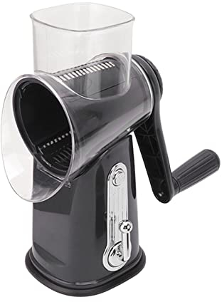 Grattugia Rotante per Formaggio, Lama in Acciaio Inox Tipo Rullo a Mano Tritura Formaggio Taglio Uniforme Facile da Usare Affettatrice per Frutta, Verdura, Frutta a Guscio