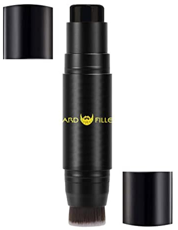 Generic Beard Pencil Filler Beard Eyebrow Finish Sweatproof Cover Facial Hair Stain Beard Pencil Barber Styling Pen, Black, 11.7cmx2.5cm