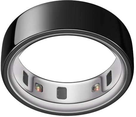 Oura Ring 4 - Black - Size 14 - Smart Sleep Tracking Wearable | Up to 8 Days Battery Life | Heart Rate & Fitness Tracker - Size First with Oura Ring 4 Sizing Kit