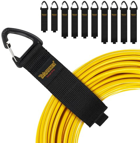 Sangle de rangement Trilancer avec Attache Cable Scratch et Crochet en forme de triangle pour ranger des Câble,des Fils,des Corde,des Tuyaux pour organizer la Maison,Garage,Design Breveté (2S,4M,4L）