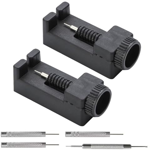 Glanzend Uhrenarmband Reparatur Werkzeug Set, Uhrenwerkzeug Stiftausdrücker für Uhrenarmbänder Kürzen, Uhrmacherwerkzeug für Uhrenstifte, Uhrenglieder Werkzeug, Uhr Verkleinern Tool