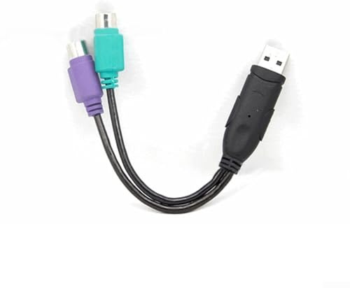 Oniissy USB to PS/2 Adapter Converter with Chip Switch for KVM Scanning Keyboard, Compatible with PS/2 Keyboards and Mice, USB 2.0 Data Transfer Speed