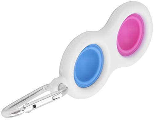 Generic Push Bubble Sensory Keychain Färgglad Stressavlastningsleksak för Studenter, Kontorsarbetare för Dagligt Bruk (lila + blå)