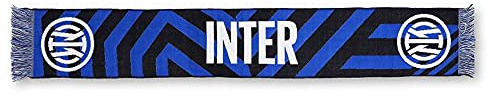 Inter Unisex - Adulto Sciarpa Stadio, Motivo Strisce Nero/Blu, Taglia Unica