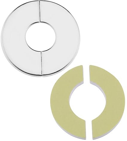 Be In Your Mind 4 Pezzi Flangia Divisa A Parete In Acciaio Inossidabile Bocchetta Rotonda Piastra Autoadesiva Copertura Decorativa Per Fori Per Tubi Per Vari Tubi Argento Diametro Interno 28 Mm