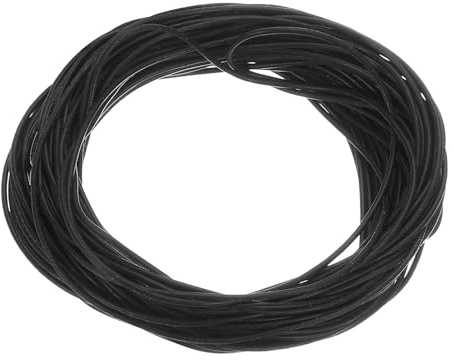 QUARKZMAN Nastro Tenuta Schiuma Silicone, Diametro 1mm (0,04) Lunghezza 12 Metri (39,37 Ft) Guarnizione Gomma Spugna Rotonda Corda Gomma Solida per Macchinari e Industrie, Nero