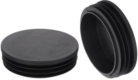 Ieron Tapón de Tubo de plástico Negro de 100 mm de diámetro, Tapas de Extremo de Poste Redondas para pasamanos, Postes de Escalera y Tubos de barandilla, Juego de 10 Piezas