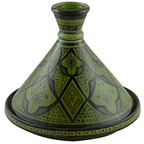 Moroccan Handmade Serving Tagine Exquisite Ceramic With Vivid colors Traditional 12 inches Across X Large