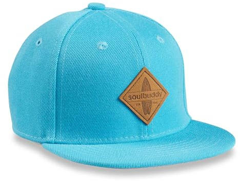 Soulbuddy Kinder Cap – Unisex Kinderkappe – Schirmmütze für Jungen & Mädchen – Trendiger Sonnenhut für Outdoor & Freizeit SkyBlue-Pink – Größe L